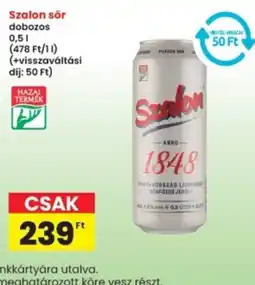 Interspar Szalon sör dobozos ajánlat