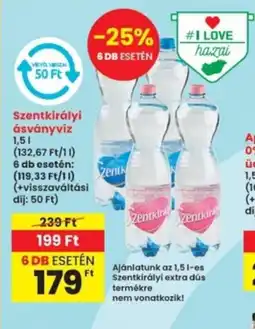 Interspar Szentkirályi ásványvíz ajánlat