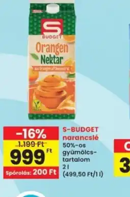Interspar S-Budget Narancslé ajánlat