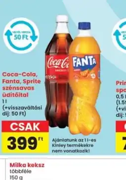 Interspar Coca-Cola, Fanta, Sprite szénsavas üdítőital ajánlat