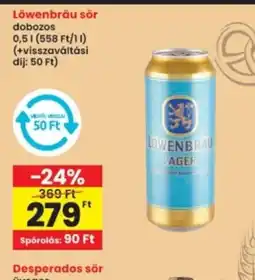 Interspar Löwenbräu sör ajánlat