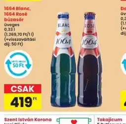 Interspar 1664 Blanc, 1664 Rosé búzásör ajánlat