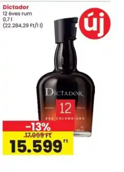 Interspar Dictador 12 éves rum ajánlat