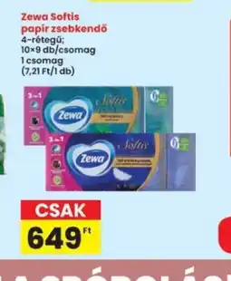 Interspar Zewa Softis papír zsebkendő ajánlat