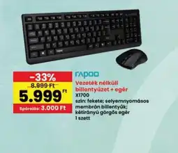 Interspar Rapoo Vezeték nélküli billentyűzet + egér ajánlat