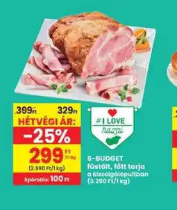 Interspar S-Budget füstölt, főtt tarja ajánlat