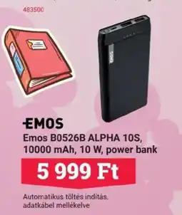 Office Depot Emos B0526B ALPHA 10S, 10000 mAh, 10 W, power ajánlat