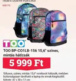 Office Depot TOO BP-CO1LB-156 15,6" színes, mintás hátizsák ajánlat