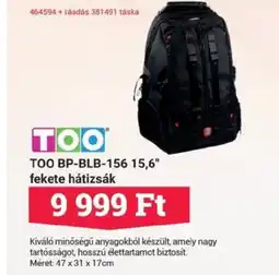 Office Depot TOO BP-BLB-156 15,6" fekete hátizsák ajánlat
