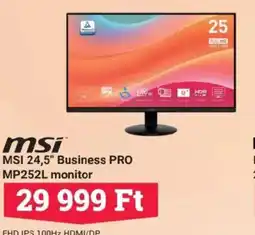 Office Depot MSI 24,5" Business PRO MP252L monitor ajánlat