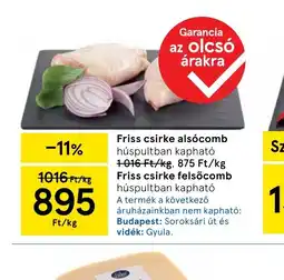 Tesco Friss csirke alscomb ajánlat