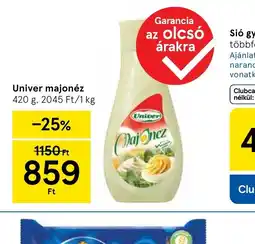 Tesco Univer majonéz ajánlat