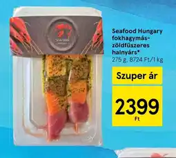 Tesco Seafood Hungary fokhagymás-zöldfűszeres halnyárs ajánlat