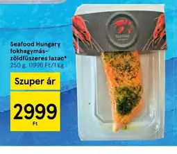 Tesco Seafood Hungary fokhagymás-zöldfűszeres lazac ajánlat