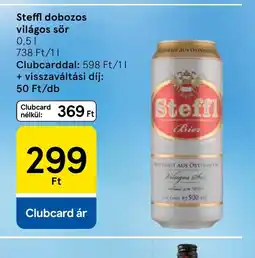 Tesco Steffl dobozos világos sör ajánlat