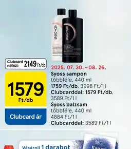 Tesco Syoss sampon ajánlat