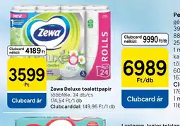Tesco Zewa Deluxe toalettpap Clubcarddal: 149,96 Ft/1 dbr ajánlat