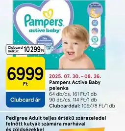 Tesco Pampers Active Baby pelenka ajánlat