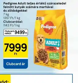 Tesco Pedigree Adult teljes értékű szárazeledel ajánlat