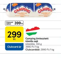 Tesco Camping ömlesztett tömlős sajt ajánlat