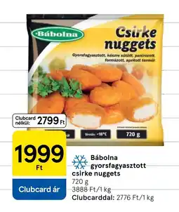 Tesco Bábolna gyorsfagyasztott csirke nuggets ajánlat