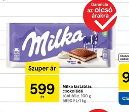 Tesco Milka kistáblás csokoládé ajánlat