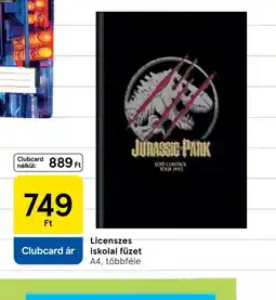 Tesco Licenszes iskolai füzet ajánlat