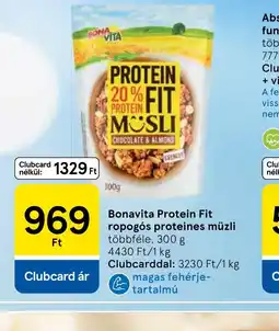 Tesco Bonavita Protein Fit ropogs proteines müzli ajánlat
