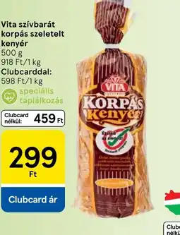 Tesco Vita szívbarát korpás szeletelt kenyér ajánlat