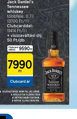Tesco Jack Daniel's Tennessee whiskey ajánlat