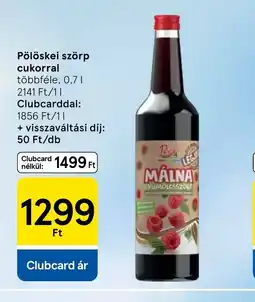 Tesco Pölöskei szörp cukorral ajánlat
