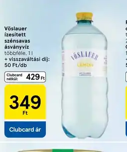 Tesco Vöslauer ízesített szénsavas ásványvíz ajánlat