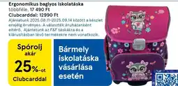 Tesco Ergonomikus baglyos iskolatáska ajánlat
