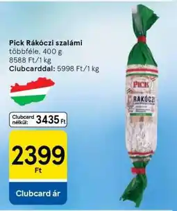 Tesco PICK Rákóczi szalámi ajánlat