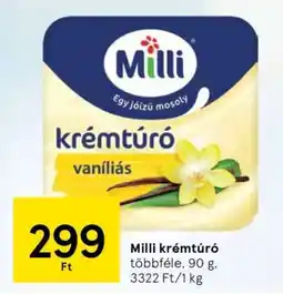 Tesco MILLI﻿﻿ Krémtúró ajánlat