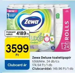 Tesco Zewa Deluxe toalettpapír ajánlat
