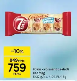 Tesco 7days Croissant családi csomag ajánlat