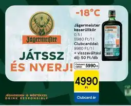 Tesco Jägermeister keserűlikőr 0,5 l ajánlat