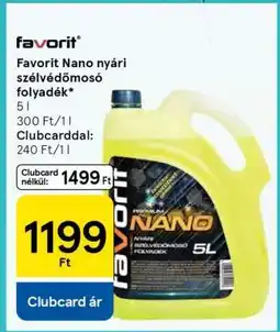 Tesco Favorit Nano nyári szélvédőmosó folyadék ajánlat