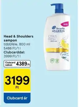 Tesco HEAD & SHOULDERS Sampon ajánlat