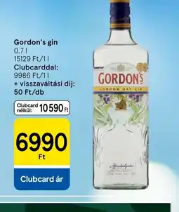 Tesco Gordon's gin ajánlat