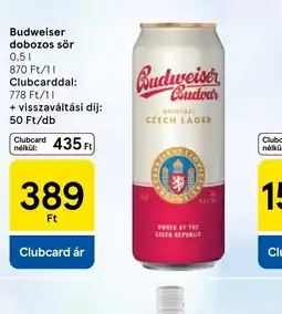Tesco Budweiser dobozos sör ajánlat