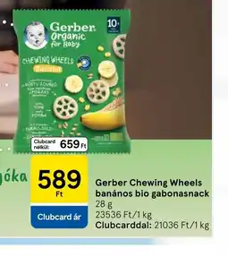 Tesco Gerber Chewing Wheels banános bio gabonasnack ajánlat
