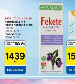 Tesco Naturland 2 in 1 Fekete Nadálytő krém ajánlat