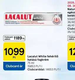 Tesco Lacalut White fehérítő hatású fogkrém ajánlat