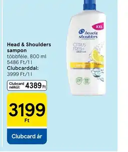 Tesco Head head& Shoulders sampon ajánlat
