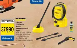 Tesco K 1400 W, max: 110 bar nyomás, 360 1/óra, T1 felülettisztító,rcher K2 Classic Home magasnyomású mos ajánlat