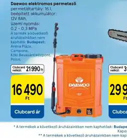 Tesco Daewoo elektromos permetező ajánlat