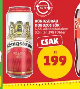 PENNY Königsbrau dobozos sör ajánlat