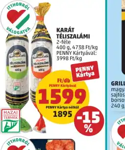 PENNY Karát Téliszalámi ajánlat